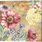 Wildflower Medley Square Gold by Tre Sorelle Studios 14" x 14" Canvas Wall Art (Set of 2)